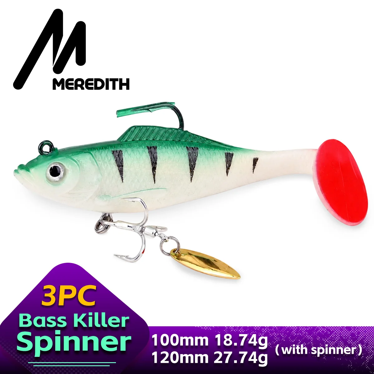 Fishing Lure Blade Bait - MEREDITH Spinning Lure 10cm 12cm dengan