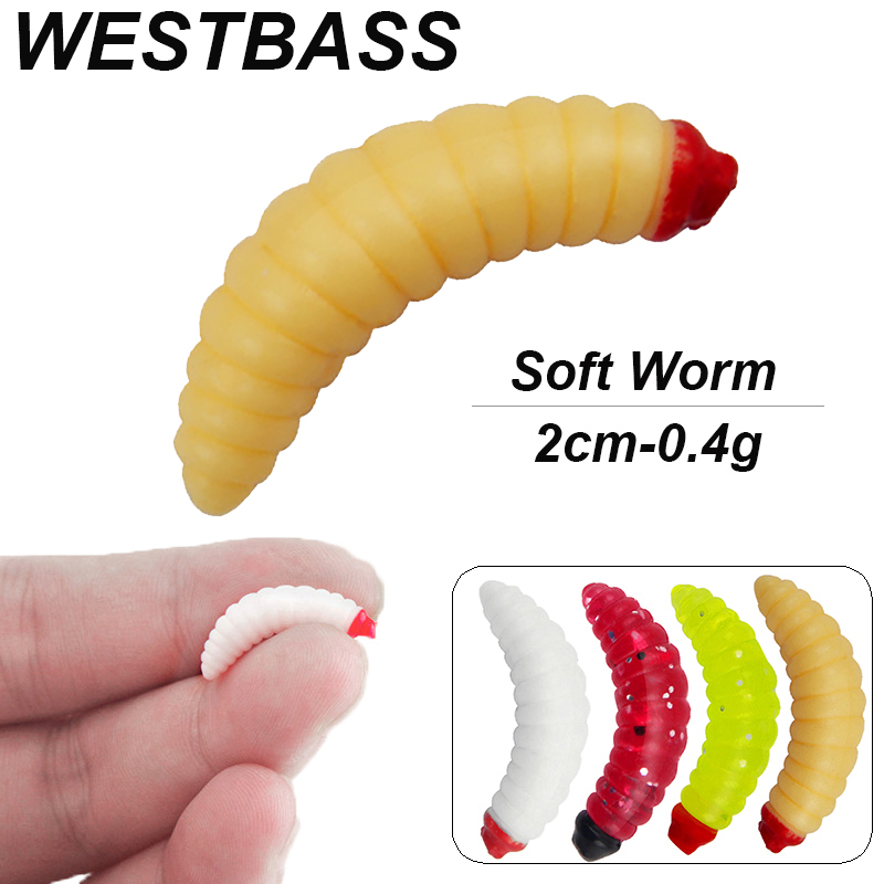 Fishing Lure Soft Plastic - WESTBASS 20/50 Buah Umpan Berenang Larva