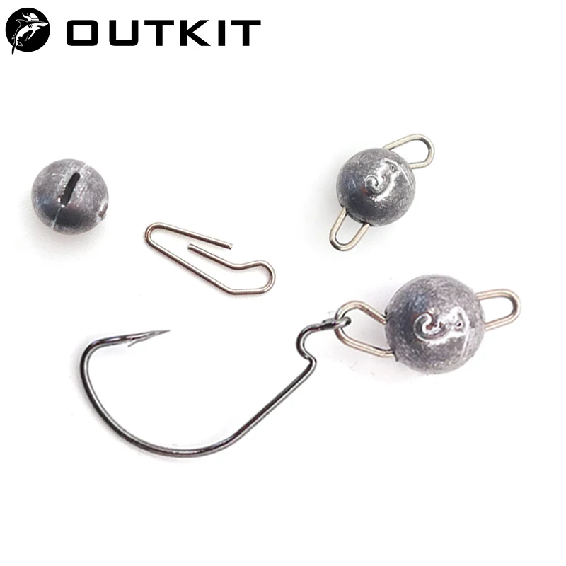 Fishing Lure Accessories - OUTKIT 10 Buah/Lot Bantalan Kepala Timah