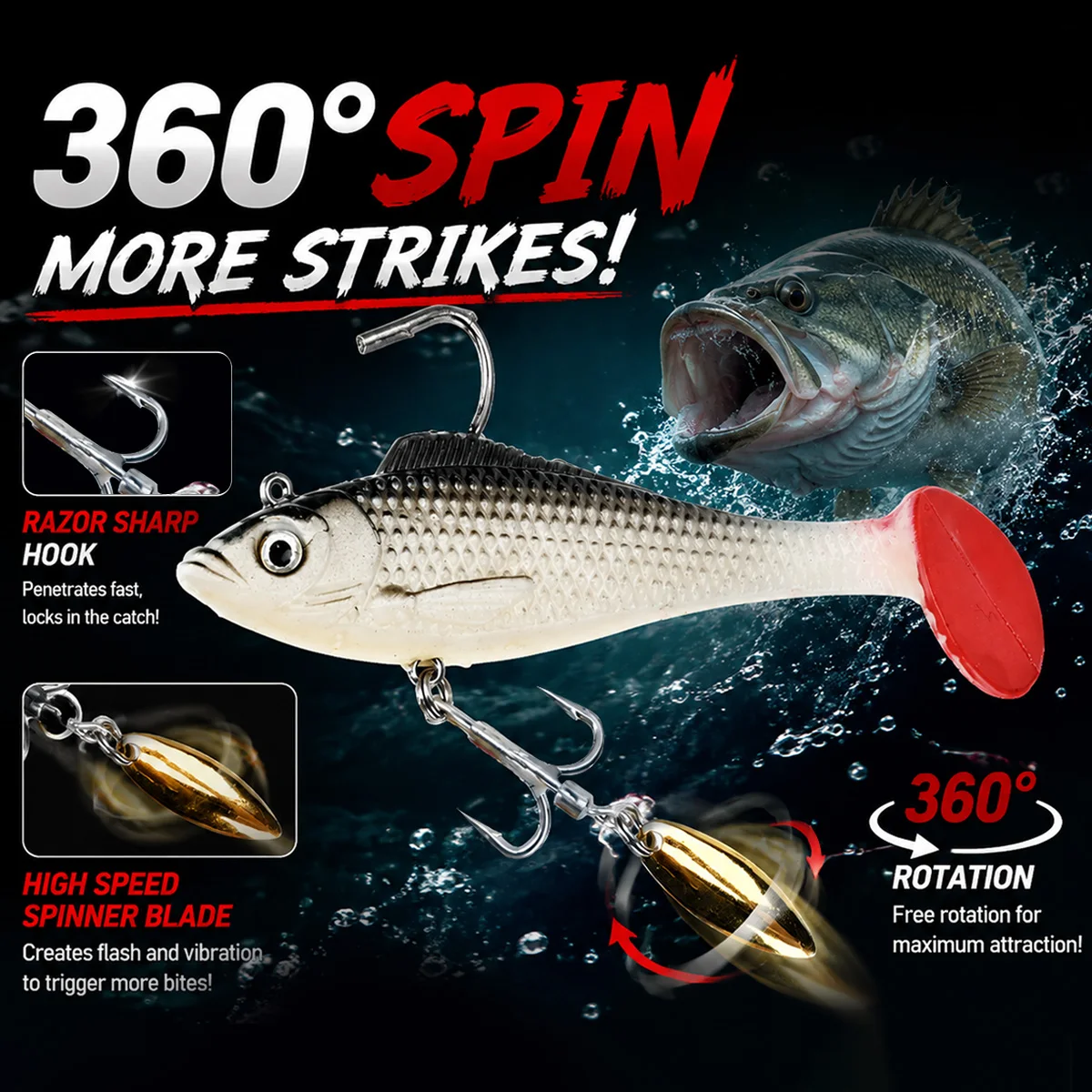 MEREDITH Spinning Lure 10cm 12 - Fishing Lure Blade Bait ulasan dan harga
