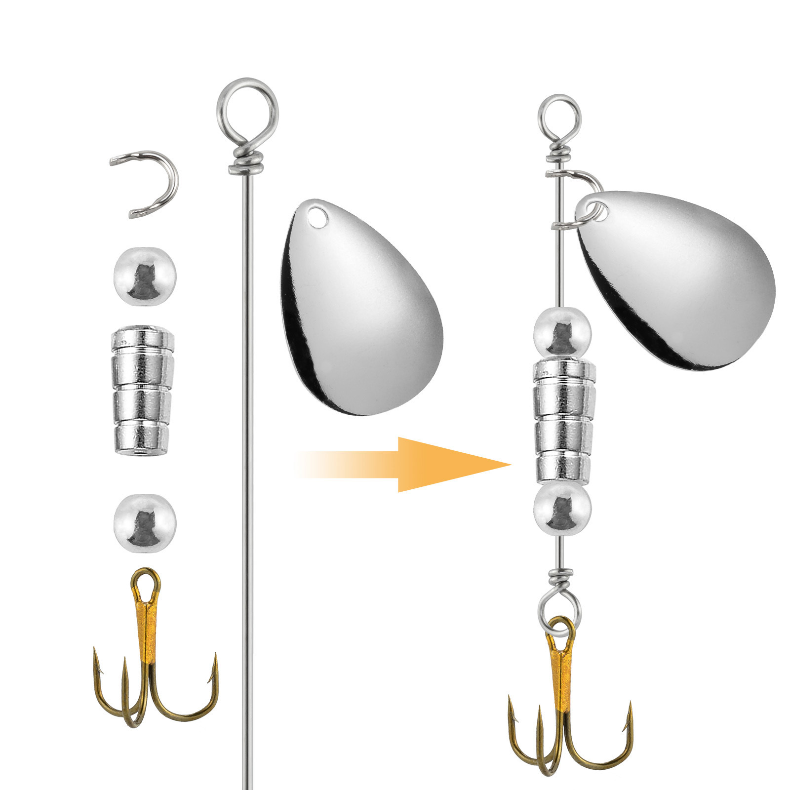 90Pcs Kawat Shaft Spinnerbait, - Fishing Lure Spinnerbait ulasan dan harga